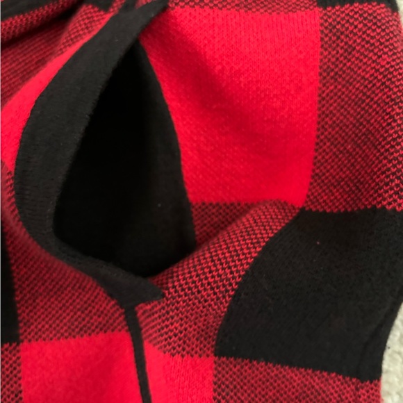 Adrienne Vittadini Red & Black Checkered Buffalo Plaid  Cardigan Sweater Size L - Picture 8 of 12